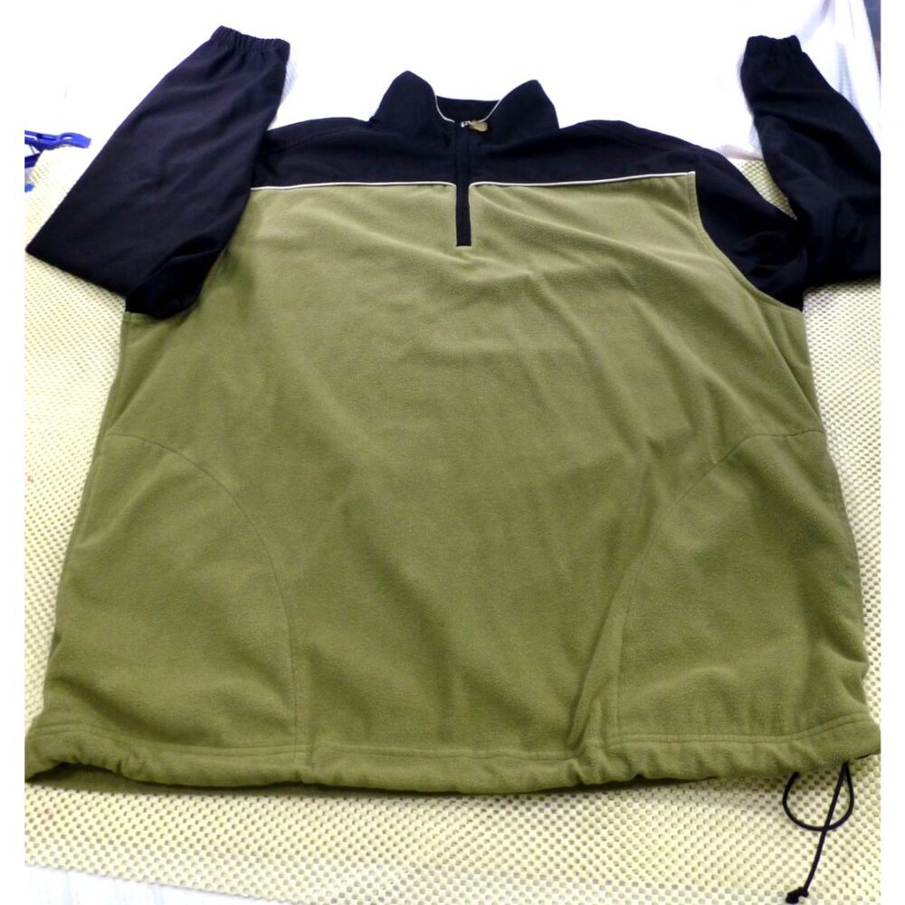 Callaway Golf Sport Fleece Pullover Long Sleeve Olive & Black XL 1/4 Zip Golfing